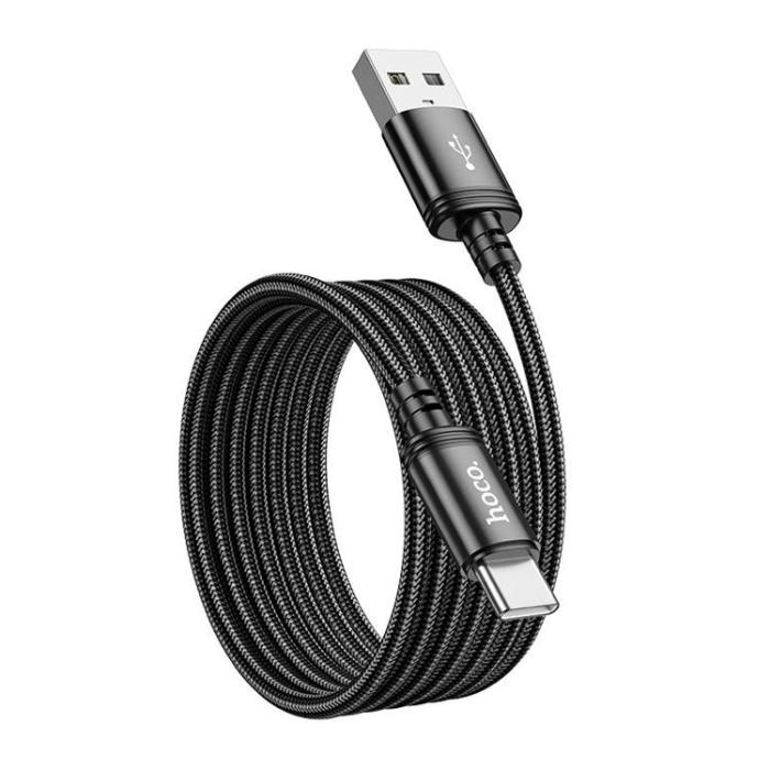 Hoco - HOCO USB-A till USB-C Kabel 3A 2m X89 - Svart
