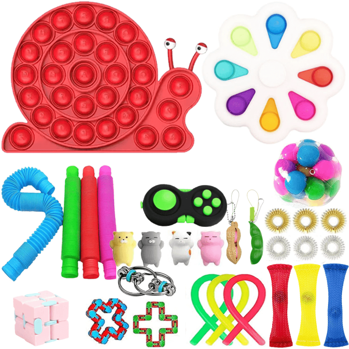 UTGATT5 - 30 Pack Fidget Toy Set Pop it Sensory Toy för Vuxna & Barn (C)