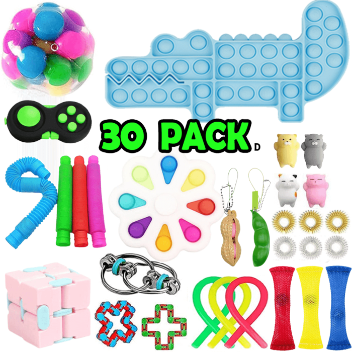 UTGATT1 - Advevntskalender 2023 - 30 Pack Fidget Pop it Toys för Vuxna & Barn (D)
