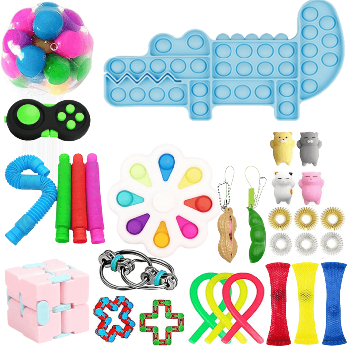 UTGATT1 - Advevntskalender 2023 - 30 Pack Fidget Pop it Toys för Vuxna & Barn (D)