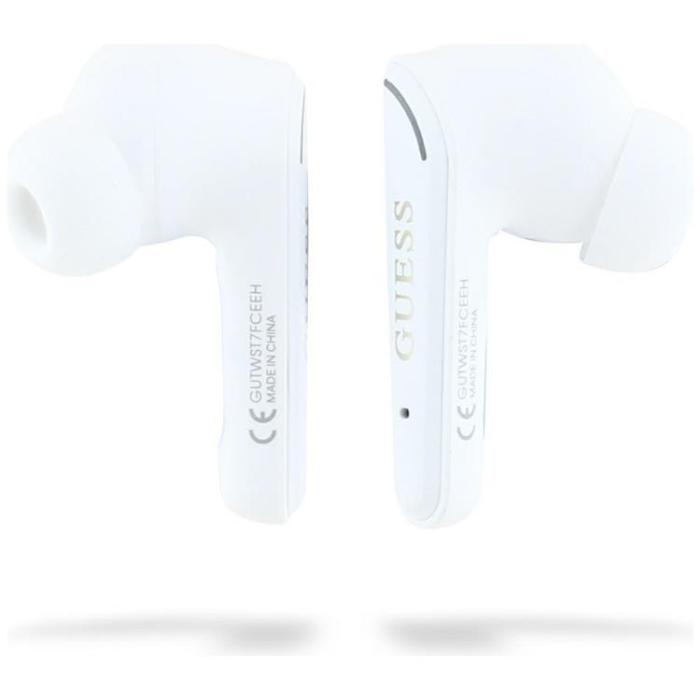 Guess - Guess TWS In-Ear Hörlurar Flat Classic Logo Electroplated - Vit