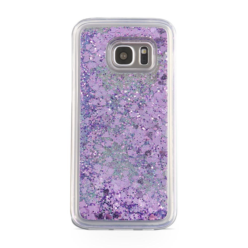 Glitter skal till Samsng Galaxy S7 Edge - Lila