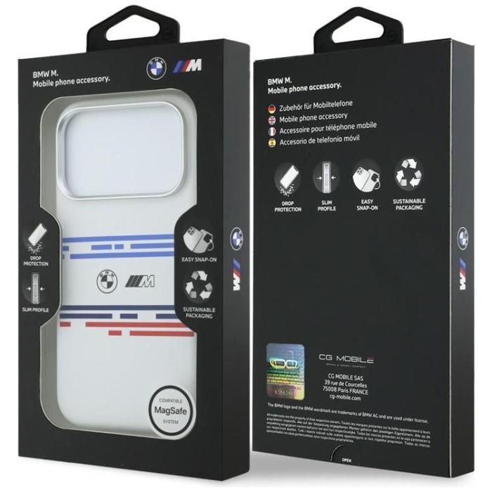 BMW - BMW iPhone 17 Pro Mobilskal MagSafe Silikon Horizontal Line