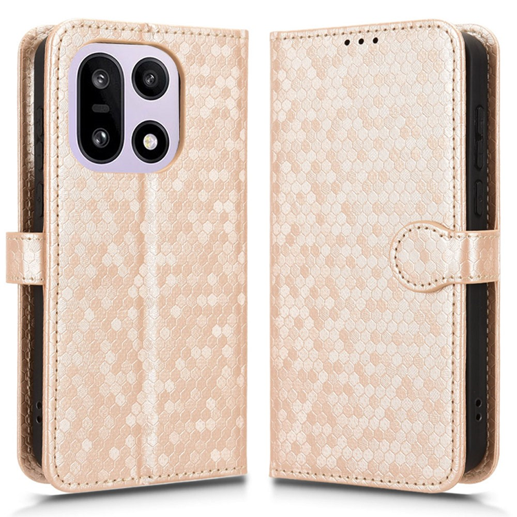 OnePlus 15 5G Konstläder Plånboksfodral Dot Pattern Imprint (Roséguld) | 2353 | AlltMobil