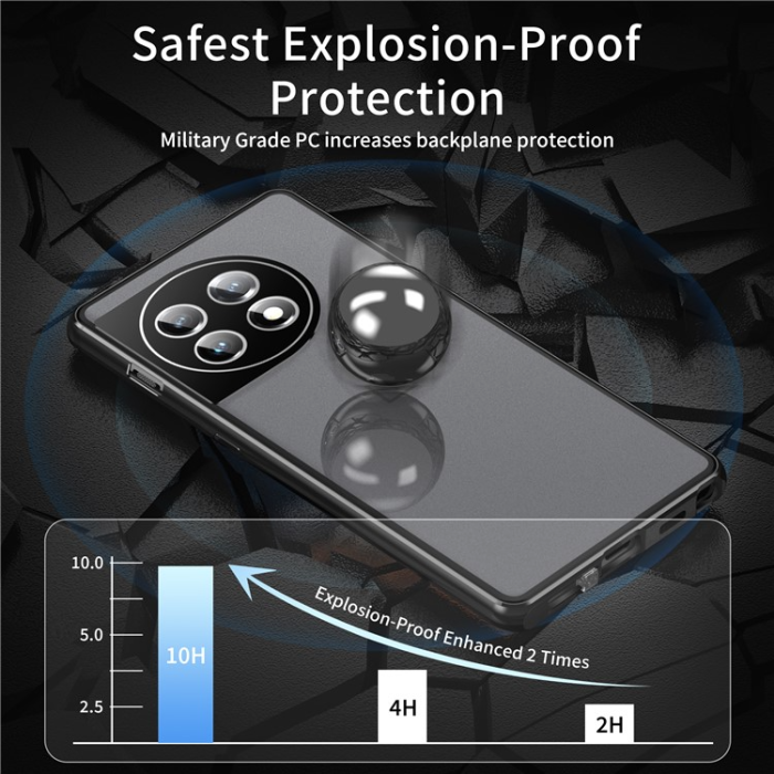 A-One Brand - OnePlus 11 5G Mobilskal Magnetic Metal Frame - Svart