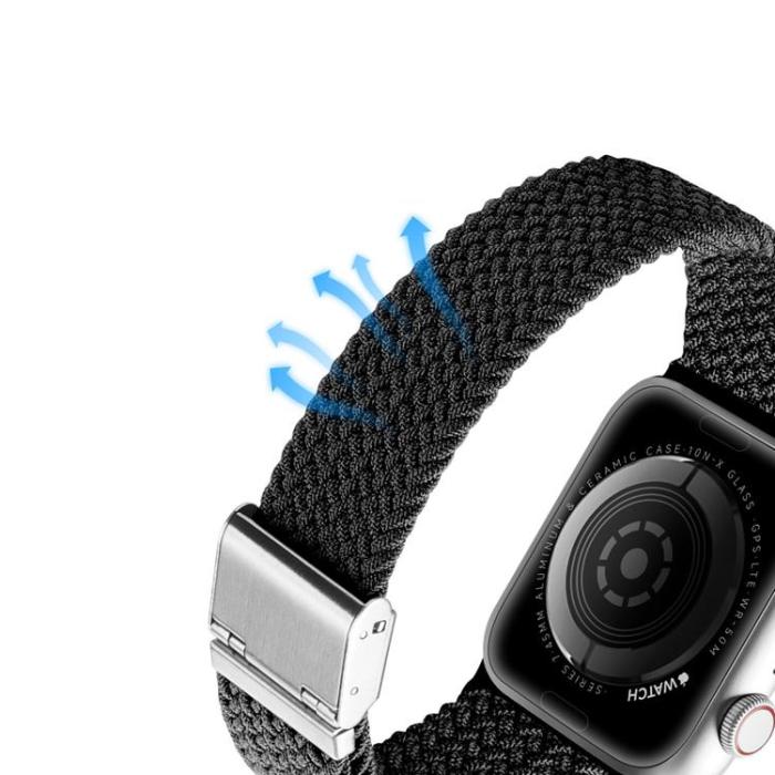 UTGATT1 - Dux Ducis Apple Watch 4/5/6/7/8/SE (41/40/38mm) Armband Braided - Svart