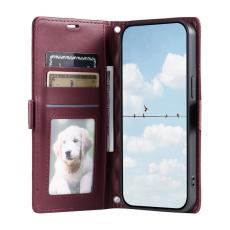 OEM - Samsung Galaxy A37 Pl&aring;nboksfodral Konstl&auml;der Rhombus - Vinr&ouml;d