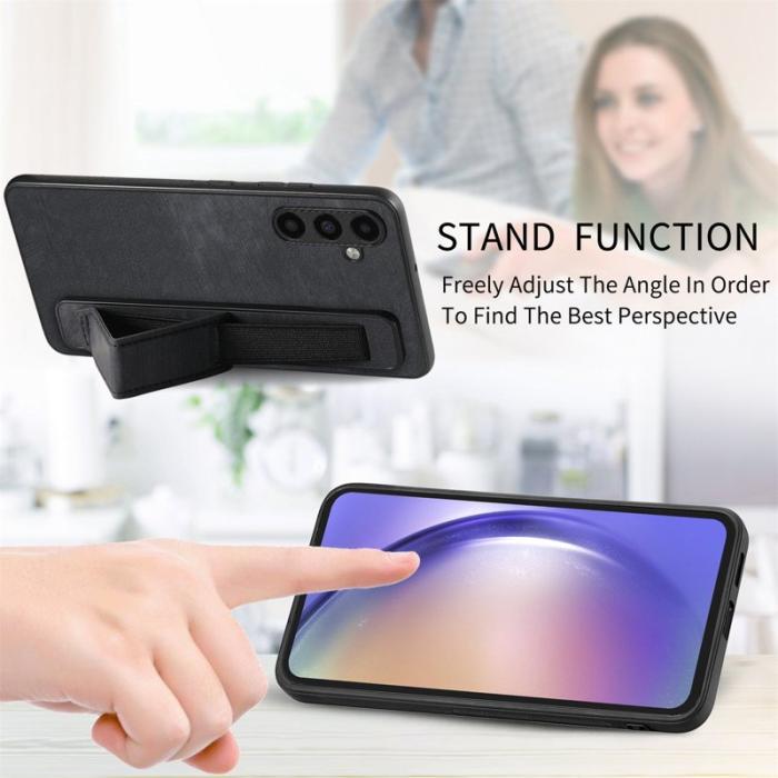 OEM - D11 Mobilskal till Samsung Galaxy A55 5G Slim-Fit PU Läder - Svart