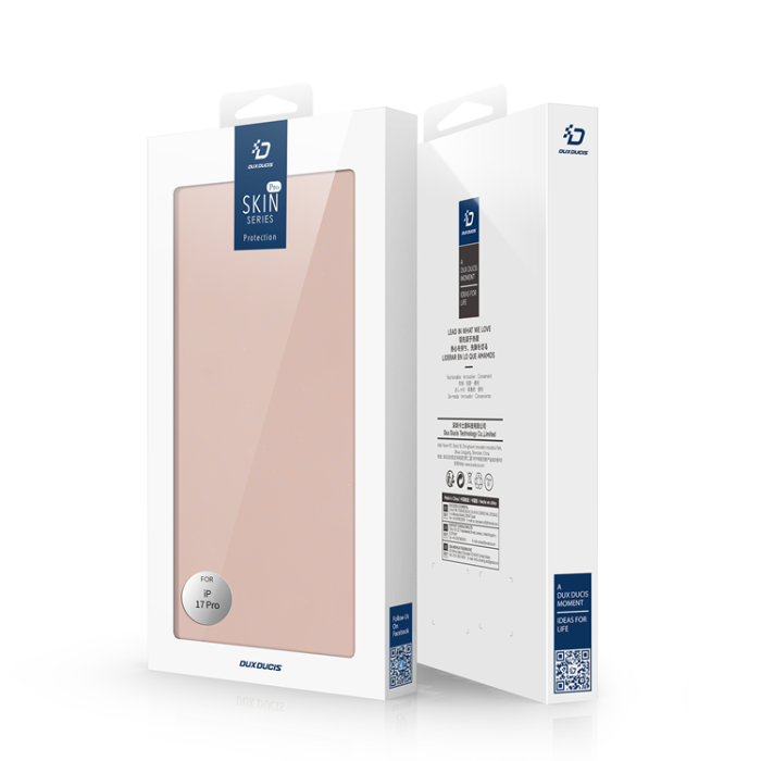 Dux Ducis - Dux Ducis iPhone 17 Pro Plånboksfodral Skin Pro Läder - Rosa