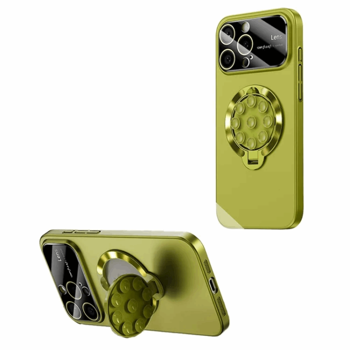 OEM - iPhone 15 Pro Mobilskal Magsafe Sugkopphållare Kickstand - Grön