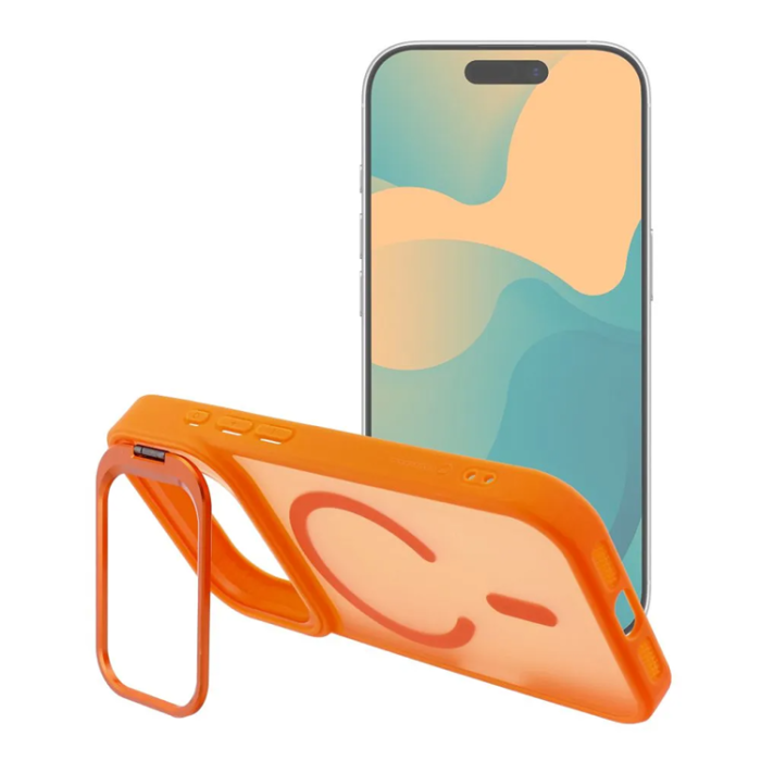 Forcell - Forcell Mobilskal För iPhone 17 Pro Magsafe Shadow Stand - Orange