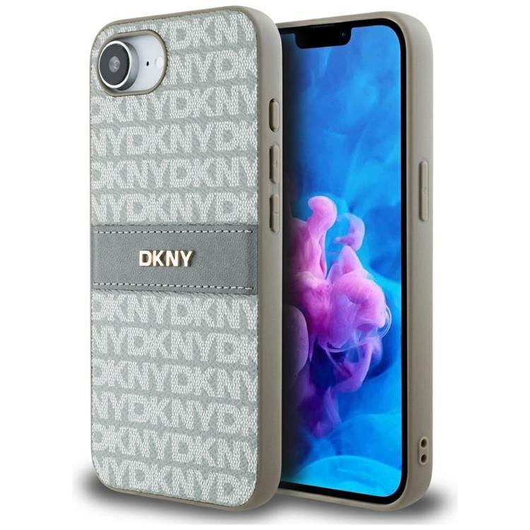 DKNY iPhone 16e Mobilskal Repeat Texture Tonal Stripe - Beige | 2353 | AlltMobil