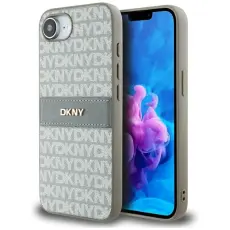 DKNY - DKNY Mobilskal till iPhone 16e Repeat Texture Tonal Stripe - Beige