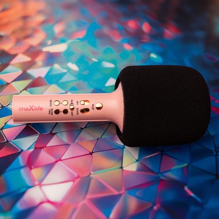 Maxlife - Maxlife Bluetooth Mikrofon med Högtalare MXBM-600 - Rosa