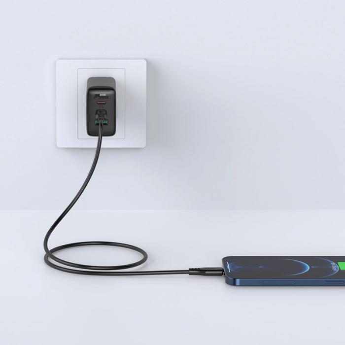 Acefast - Acefast USB-C till Lightning kabel 30W 1.2m - Svart