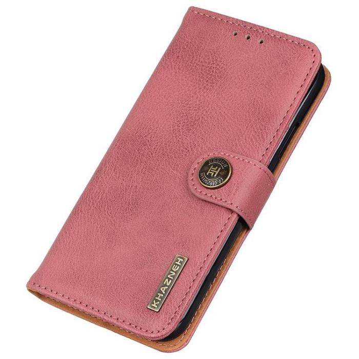 KHAZNEH - KHAZNEH iPhone 14 Plus Plånboksfodral Retro - Rosa