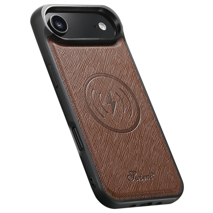 SUTENI - SUTENI iPhone 17 Air Mobilskal MagSafe Cross Texture H18 - Brun