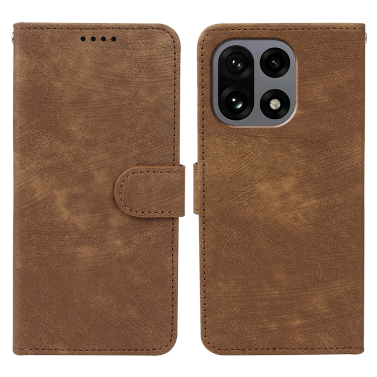 OnePlus 15 5G Plånboksfodral Striped Texture Läder (Brun) | 2353 | AlltMobil