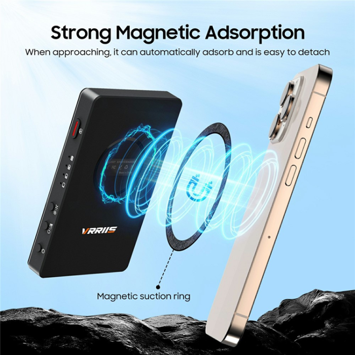 OEM - VRRIIS Magnetisk Mobil Selfie-skärm Trådlös WL-050 - Svart