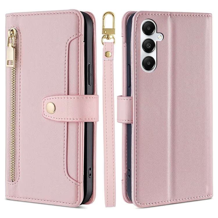 Galaxy A05s Konstläder Plånboksfodral med 2 Rem - Rosa (Rosa) | 2353 | AlltMobil
