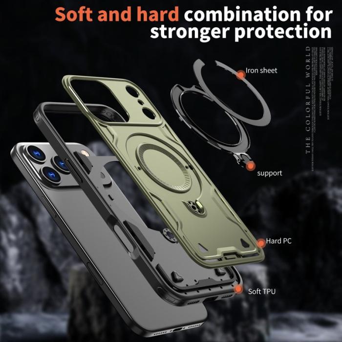 N/A - Mobilskal till iPhone 17 Pro Plast Militärt Skydd - Olivgrön