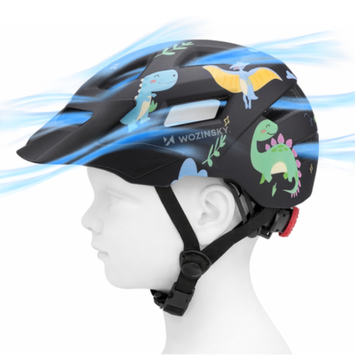 Wozinsky - Wozinsky MTB Barncykelhjälm med Avtagbart Visir XS - Svart