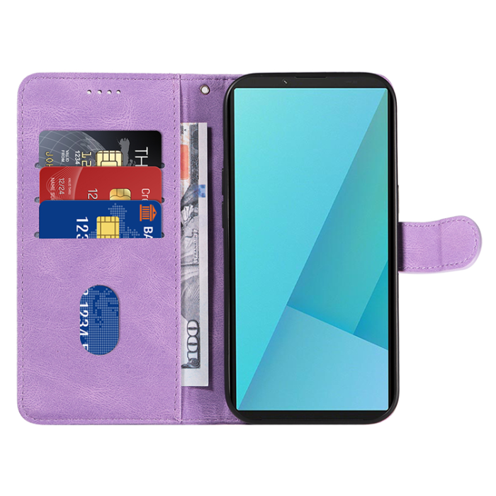 A-One Brand - Sony Xperia 10 VII Plånboksfodral Curved Line Konstläder - Lila