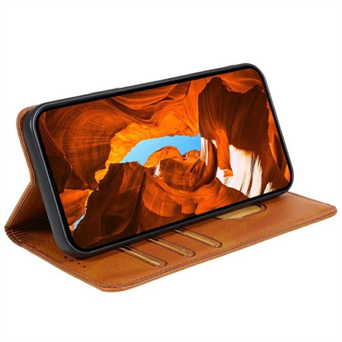 OEM - Samsung Galaxy A57 Fodral PU Läder Magnetisk - Khaki