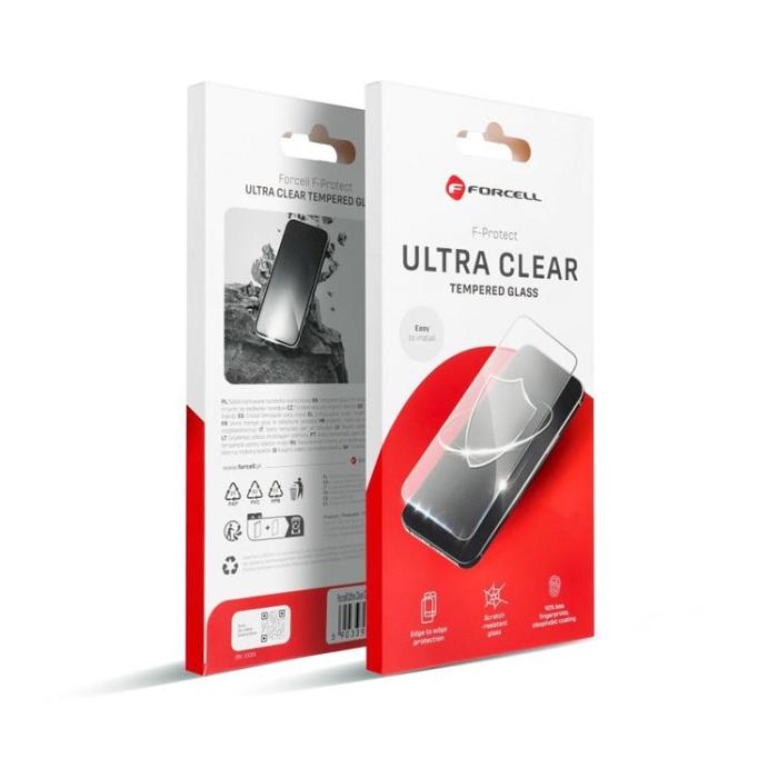 Forcell - Forcell iPhone 14 Pro Härdat Glas Skärmskydd Ultra Clear - Svart