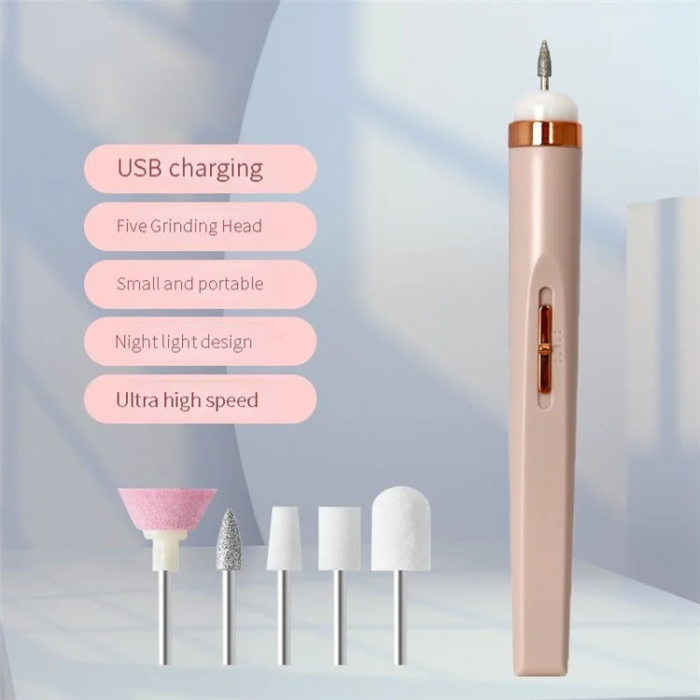 OEM - Elektrisk Nagelborrmaskin Mini för Slipning, Polering - Rose Guld