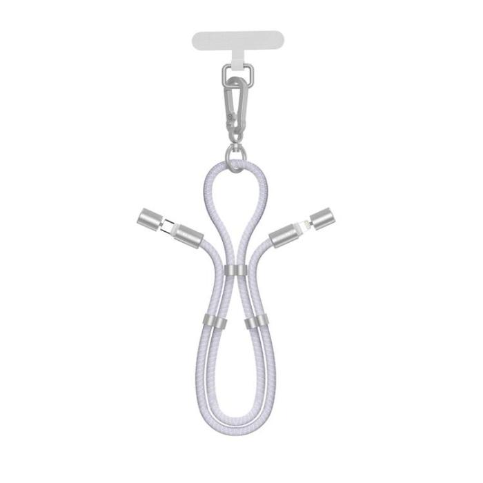 Devia - Devia 2in1 USB-C/Lightning 1.6m Kabel 27W PD Snodd - Lila