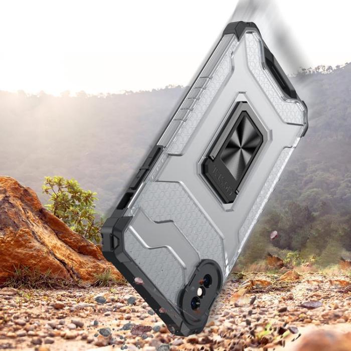 OEM - Crystal Ring Kickstand Skal iPhone XS Max - Röd