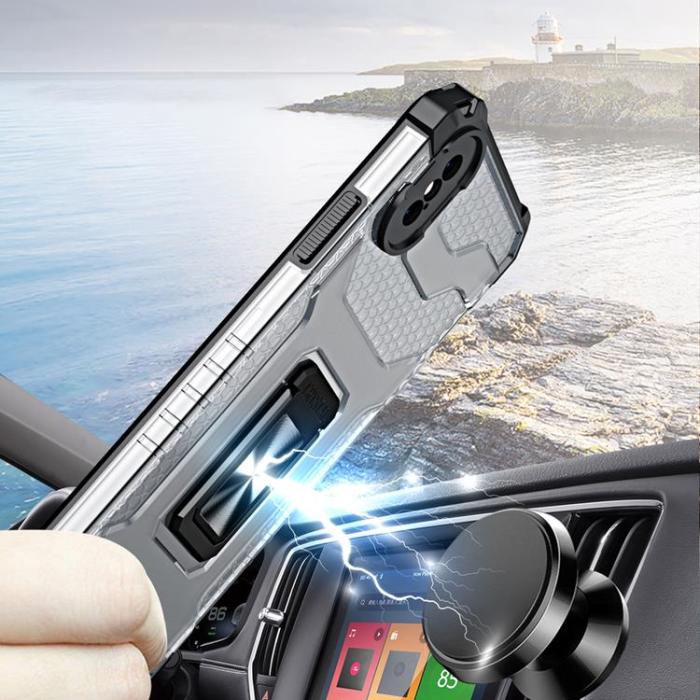 OEM - Crystal Ring Kickstand Skal iPhone XS Max - Röd