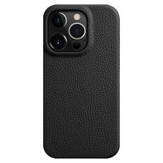Melkco - MELKCO Mobilskal till iPhone 15 Pro &Auml;kta L&auml;der + PC Magnetiskt - Svart