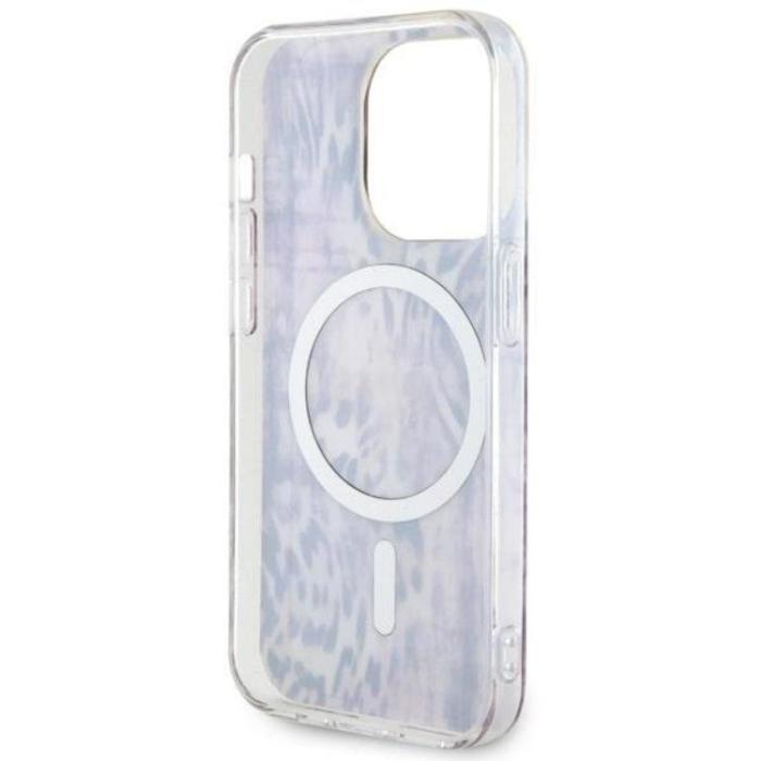 Guess - Guess iPhone 14 Pro Max Mobilskal MagSafe Leopard - Rosa