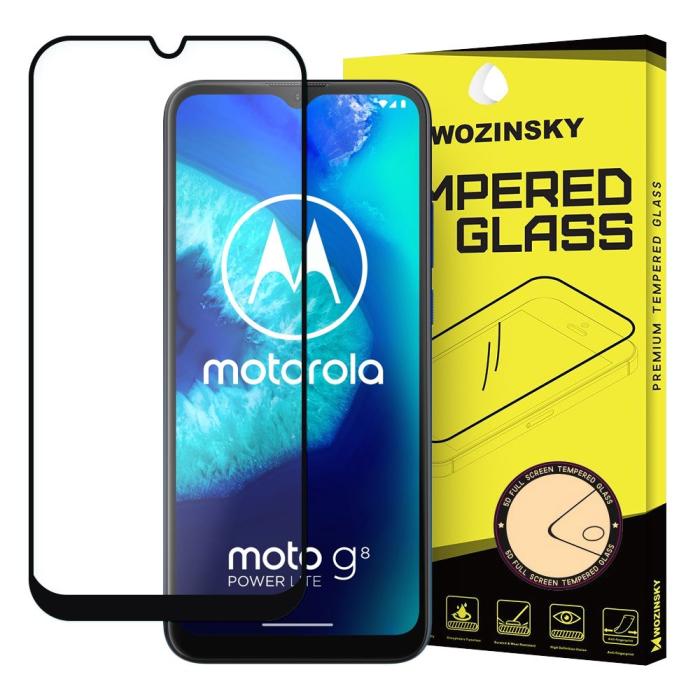 UTGATT1 - Wozinsky Full Glue Härdat glas Motorola Moto G8 Power Lite - Svart