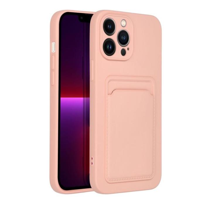 Forcell - Forcell iPhone 13 Pro Max Skal Korthållare - Rosa