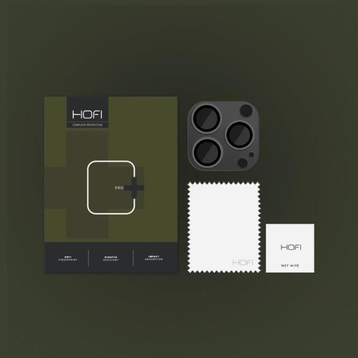 Hofi - Hofi iPhone 15 Pro Max/15 Pro Kameralinsskydd i Härdat Glas - Svart