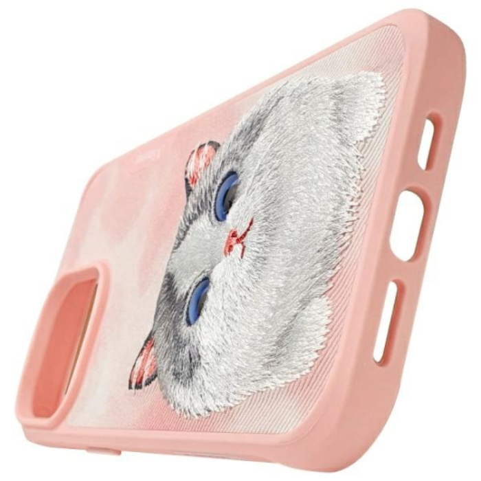 NIMMY - Nimmy iPhone 15 Pro Max Mobilskal Big Eyed Pet 2.0 Cat - Rosa