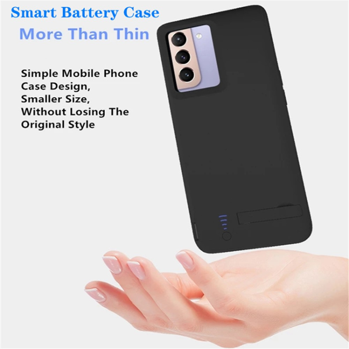 A-One Brand - Galaxy S22 5G Batteriskal Kickstand 4800mAh - Svart