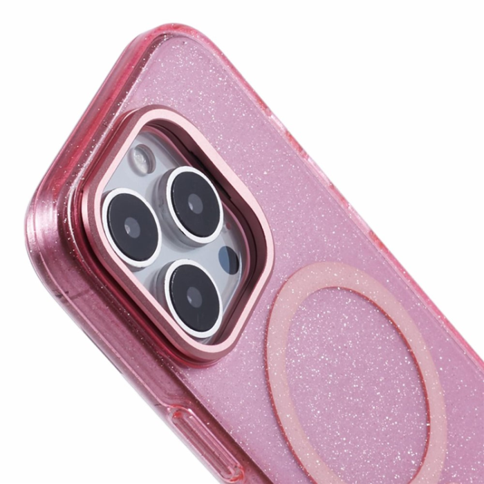 KIGC - KIGC iPhone 16 Pro Mobilskal MagSafe Epoxy Kickstand - Rosa