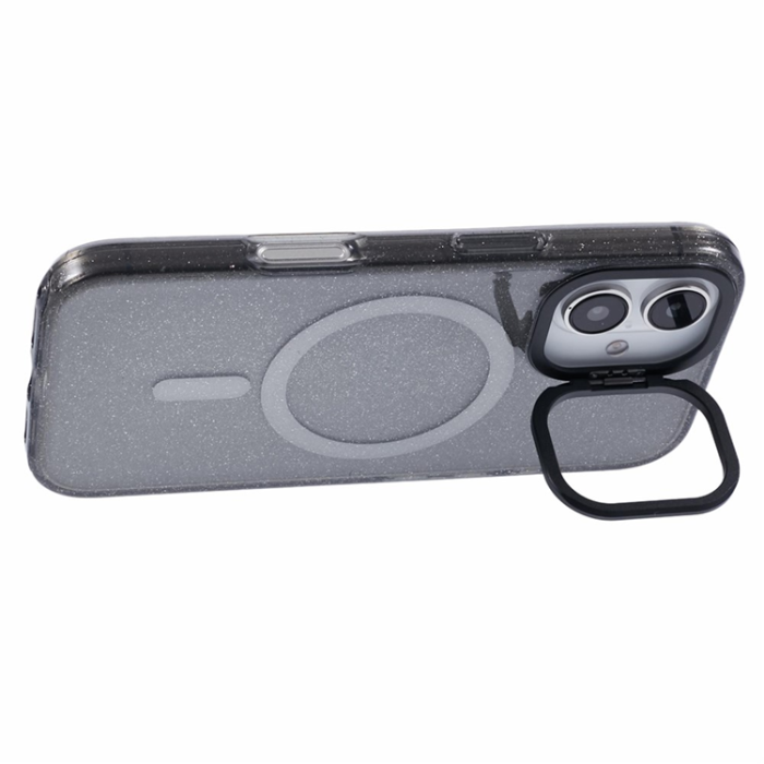 KIGC - KIGC iPhone 16 Mobilskal MagSafe Epoxy Kickstand - Svart