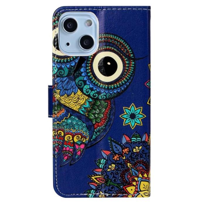 A-One Brand - iPhone 14 Plus Plånboksfodral Folio Flip - Owl