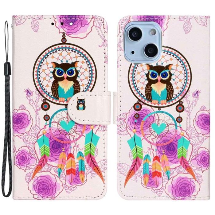 OEM - iPhone 14 Plus Plånboksfodral Folio Flip - Owl Chime