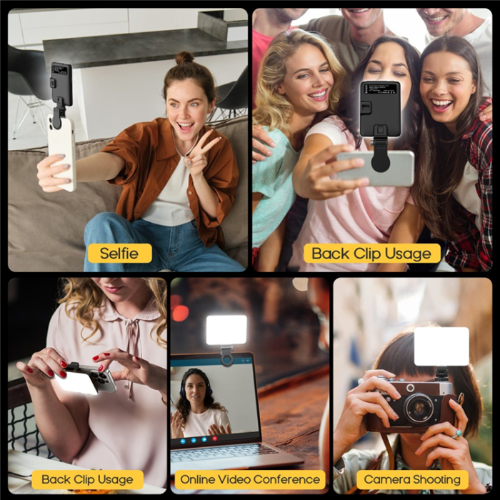 OEM - Bärbar Selfielampa för Liveströmmande Videokonferenser 2000mAh XJ103 Pro