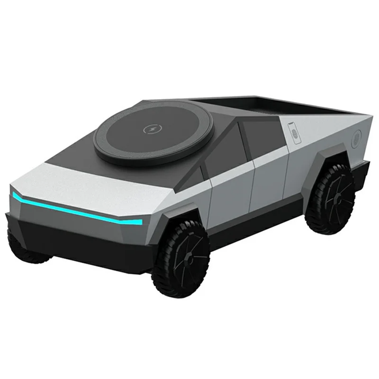 3-in-1 Bilformad 15W Qi2 Trådlös Laddare iPhone,Apple Watch,Airpods - Grå (Grå) | 505295 | AlltMobil