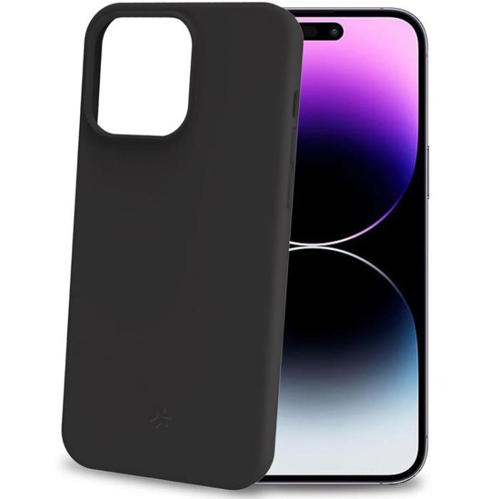 Celly - Celly iPhone 15 Pro Max Mobilskal Cromo Soft Rubber - Svart