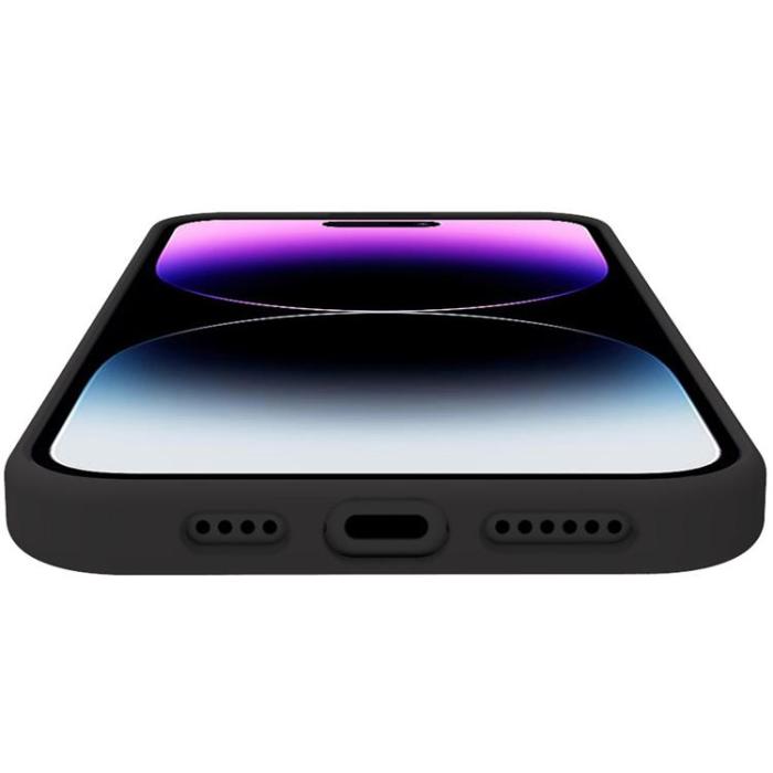 Celly - Celly iPhone 15 Pro Max Mobilskal Cromo Soft Rubber - Svart