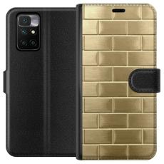 iSecrets - Pl&aring;nboksfodral till Xiaomi Redmi 10 med Gyllene Murstenar