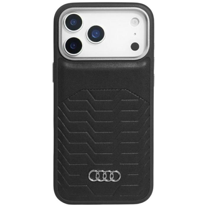 Audi - Audi iPhone 17 Pro Mobilskal MagSafe GT Syntetiskt Läder - Svart